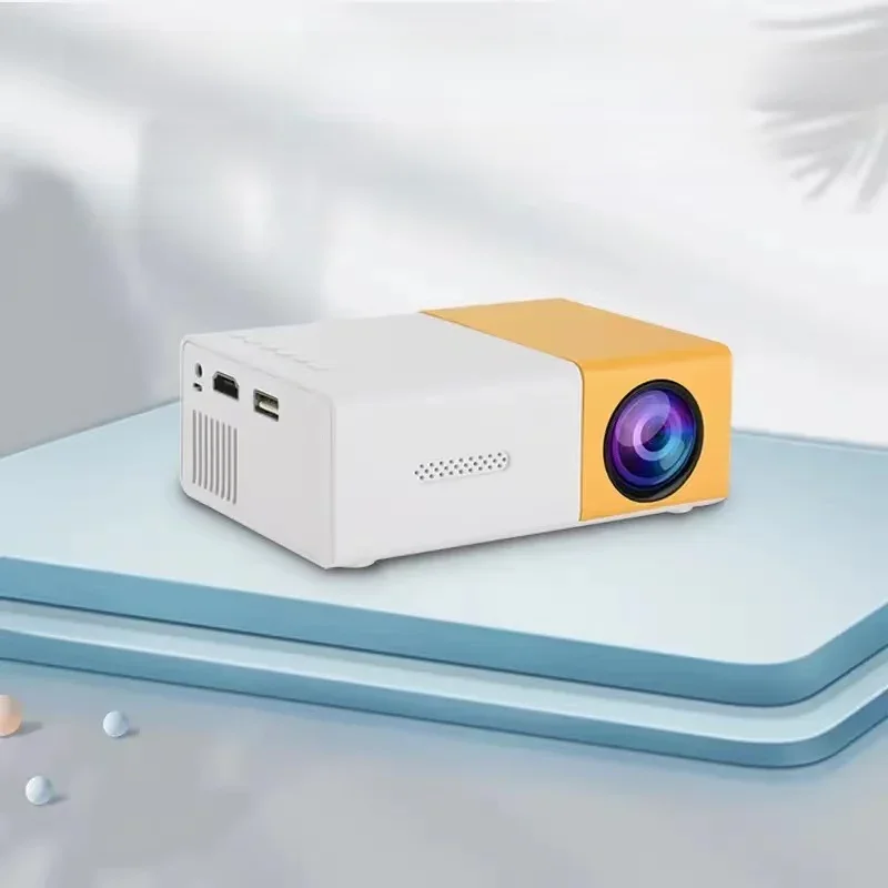 Emiuzek YG300 mini portable projector plug-in phone, LED home theater, suitable for outdoor, home entertainment