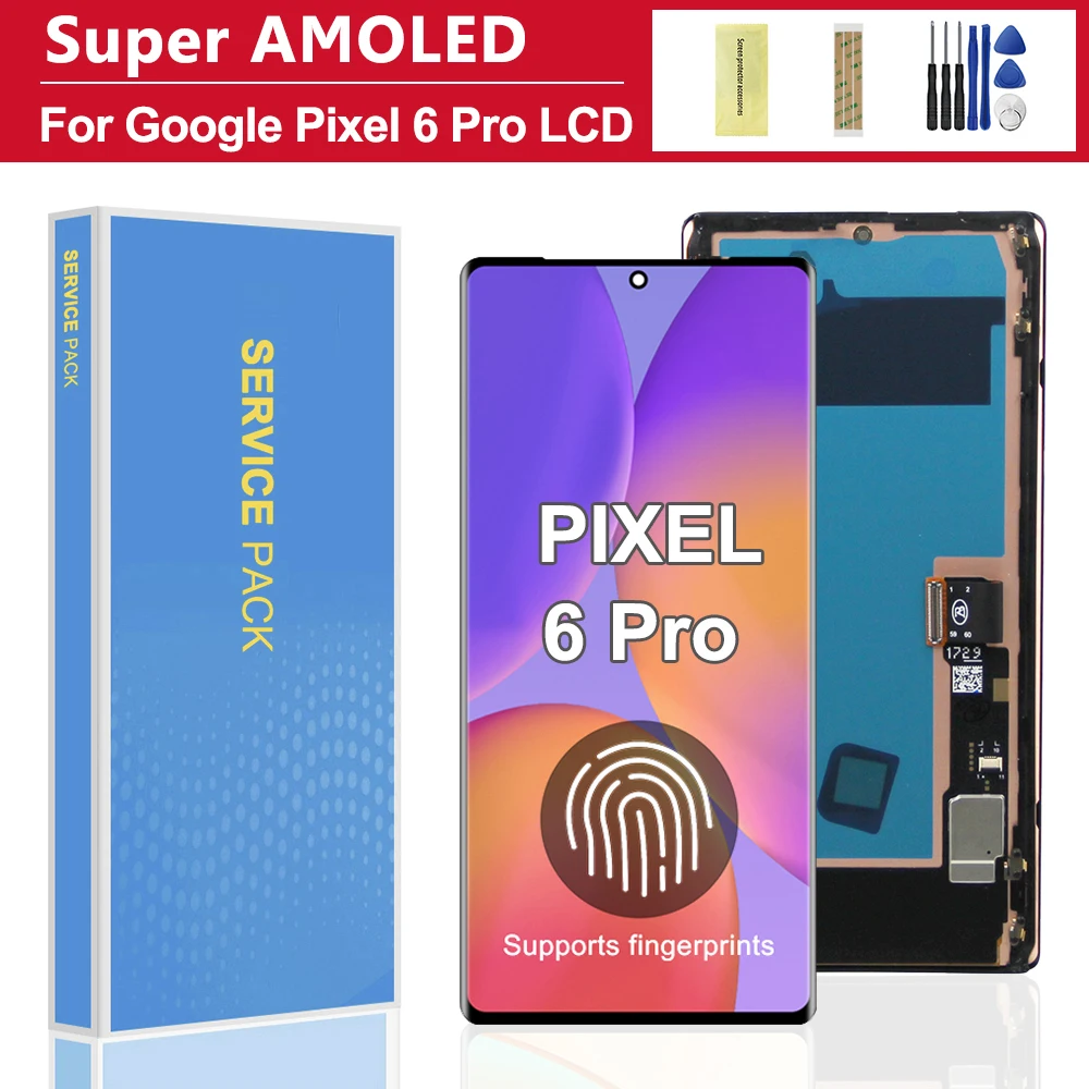 6.7\'\' AMOLED For Google Pixel 6 Pro GLUOG G8VOU LCD Display Touch Screen Digitizer Assembly Replacement