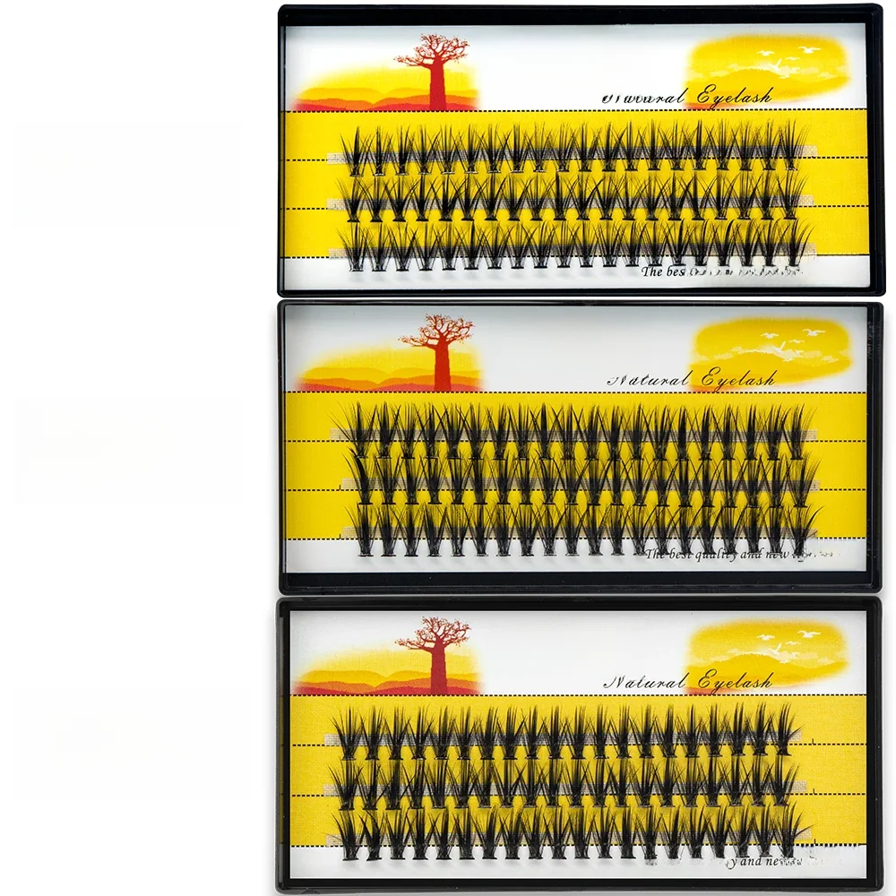20D/30D/40D/50D 60 paquets Extension de cils de vison naturel 3D Volume russe faux cils outils de maquillage de grappe individuelle cils