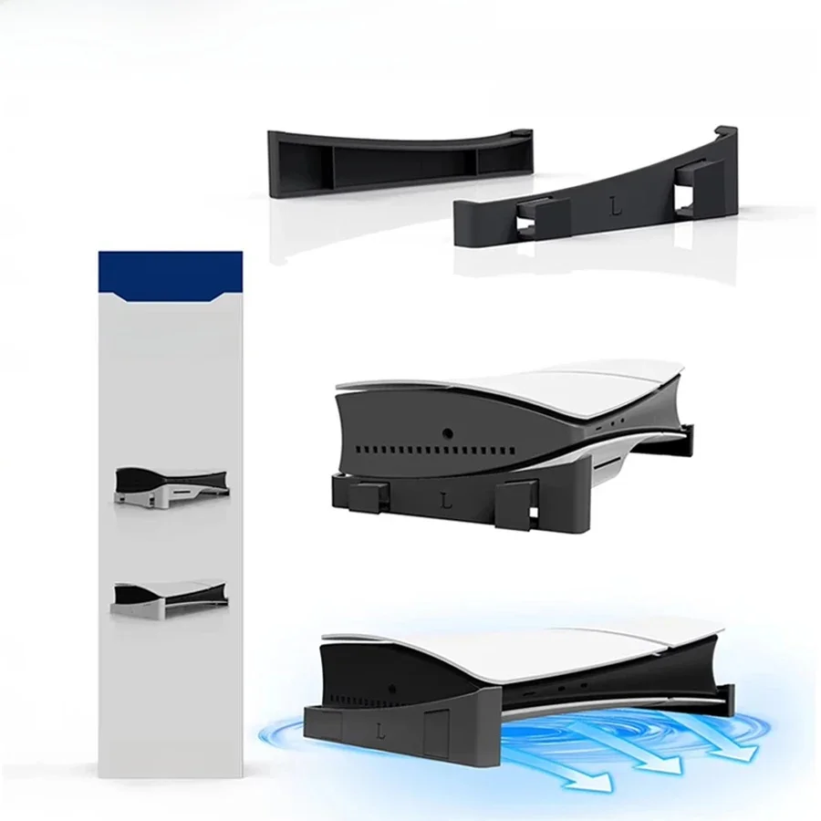 Support de Base horizontale de refroidissement, 2 pièces, pour disque PS5 et édition numérique, support de montage de station d'accueil pour accessoires de jeu PS5