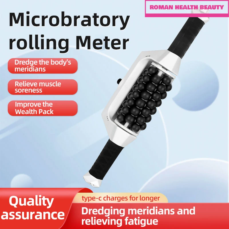 2024 Wireless Use Fitness Cellulite Rolling Reduction Roller Massager Handheld Slimming Massager with 360° Rotating Inner Ball