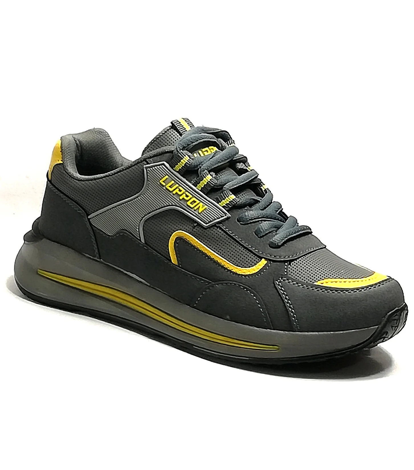 Men's gray yellow orthopedic sports shoes water resistant new season quality daily sports and walking running shoes