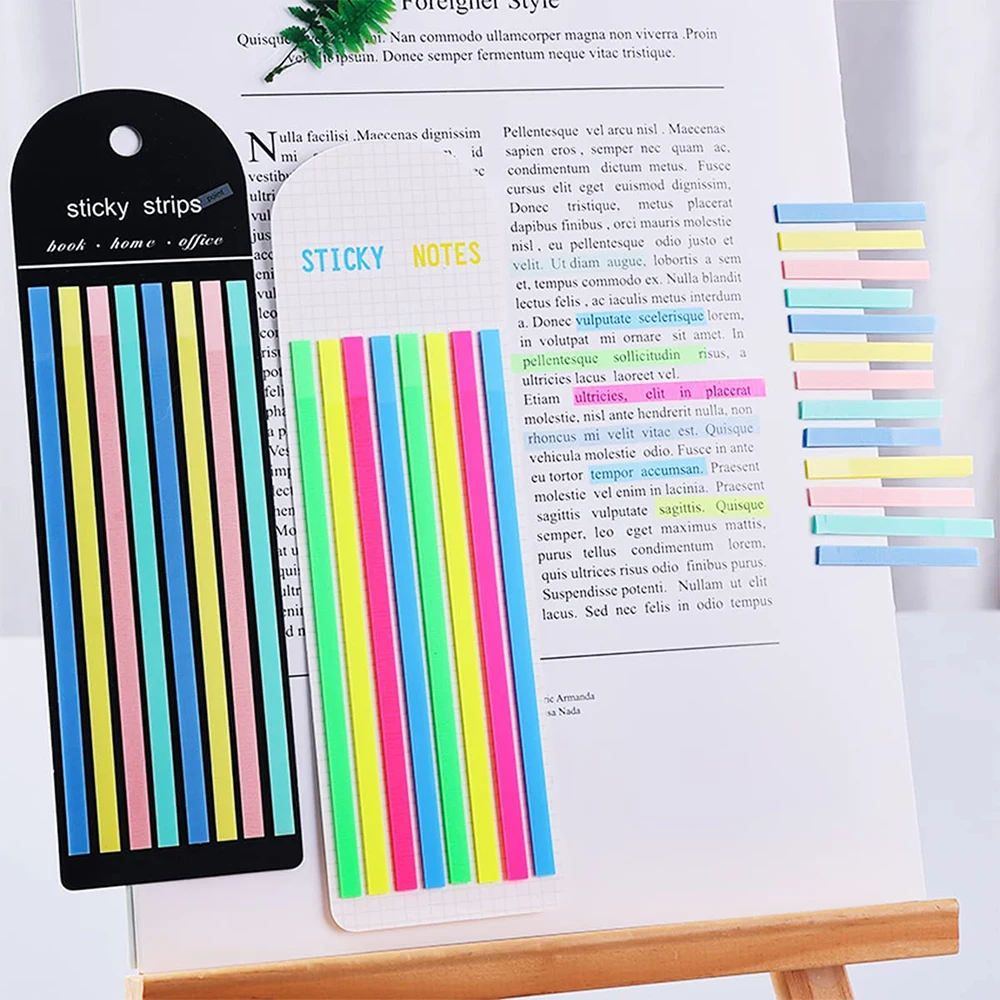 Transparent Clear Sticky Notes Adhesive Bookmarks Fluorescent Index Tabs Flags Book Sticky Notes School Supplies Stationery