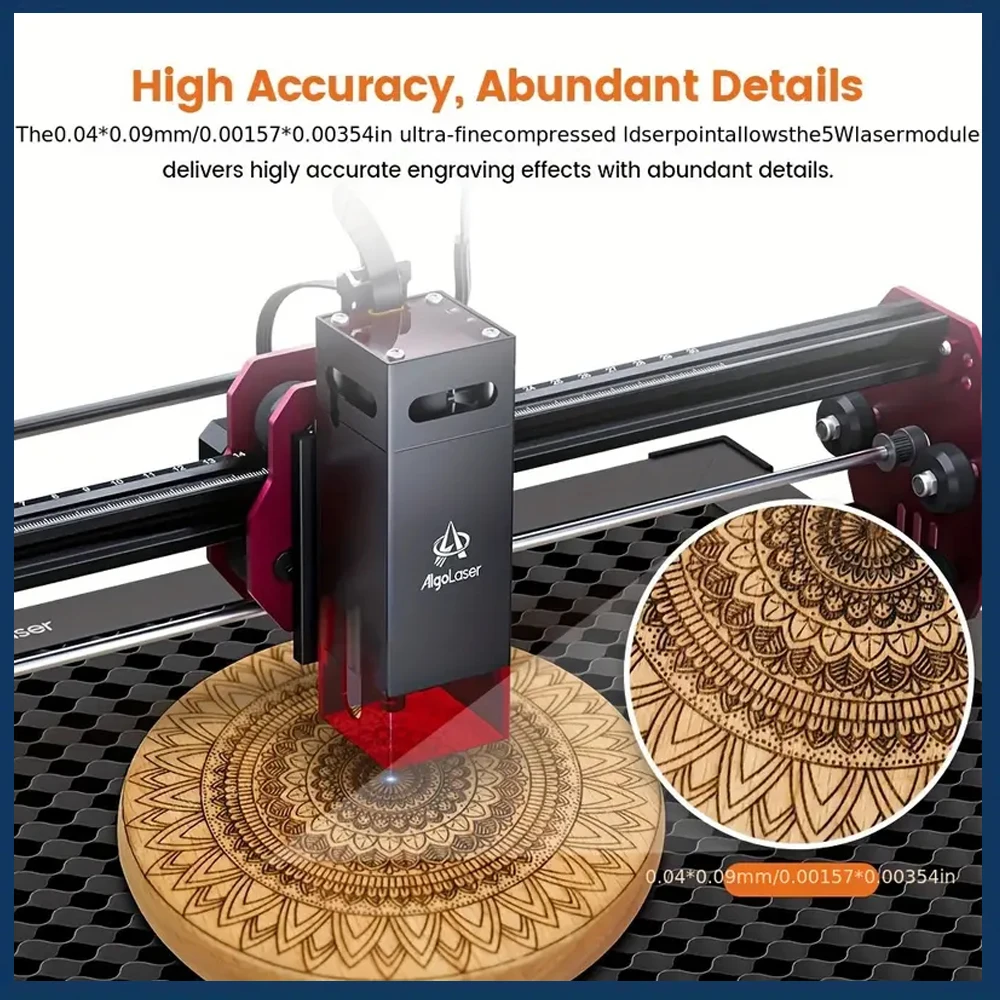 AlgoLaser Laser Cutter 400*400mm DIY KIT 5W 10W 20W Desktop Laser Engraver Plywood Cutting Machine for Personalized Gifts Tools