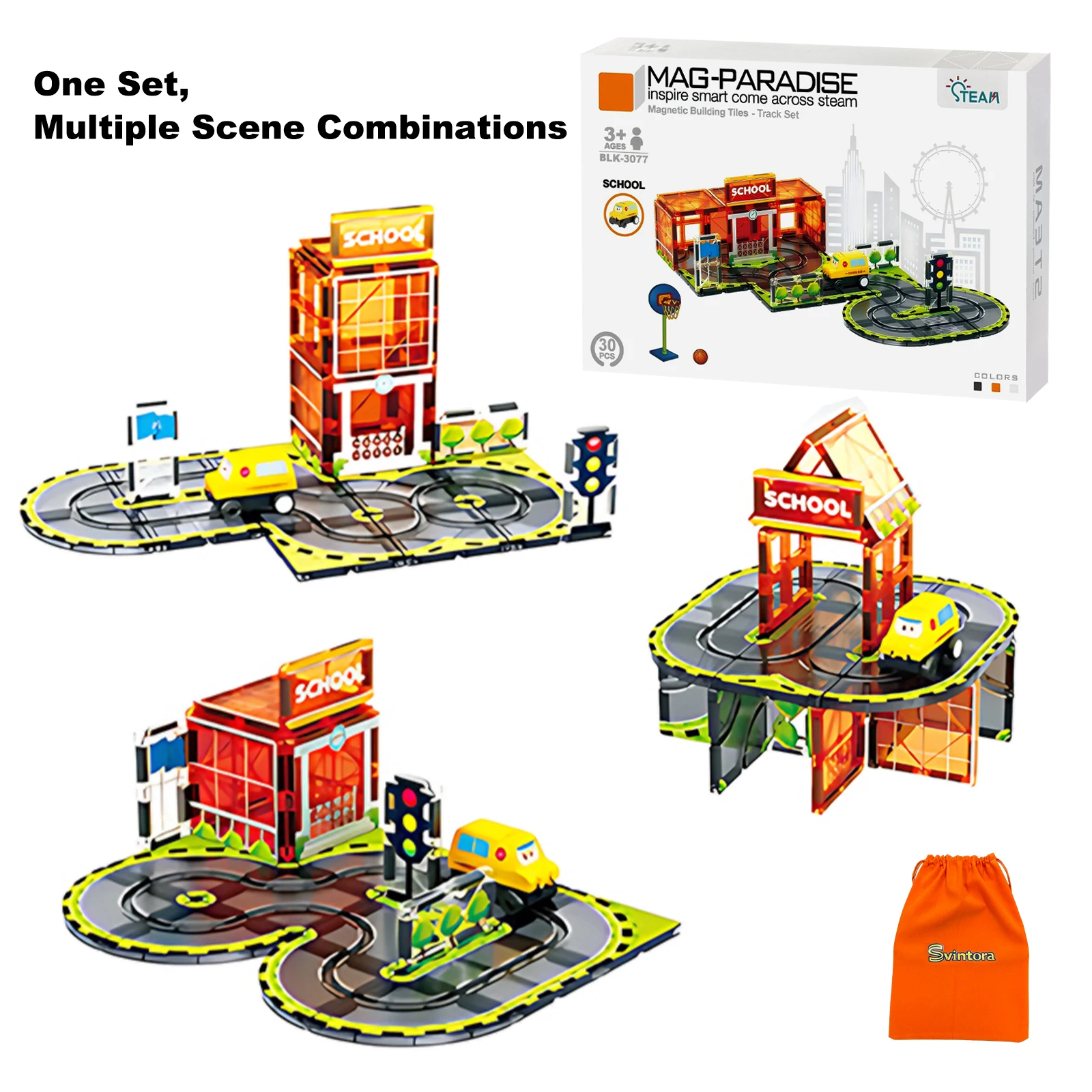 Magnetische Bausteine für Kinder, STEM Magnetische Konstruktionsblöcke, Montessori-Spielzeug für Kleinkinder Vorschul-Lernspielzeug für 3+ Jahre – Detail 5
