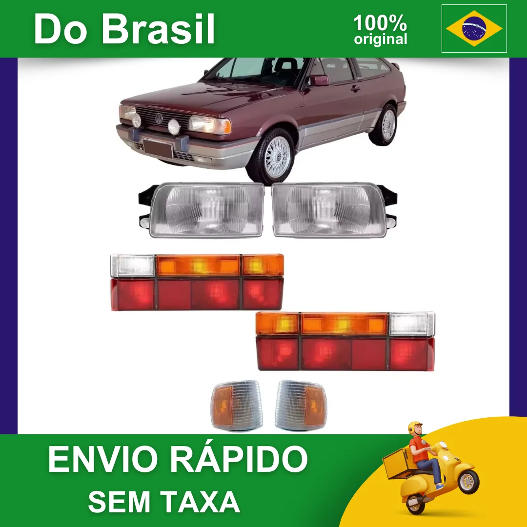 Headlight Kit Gol Square 91 92 93 94 95 + Flash + Flashlight