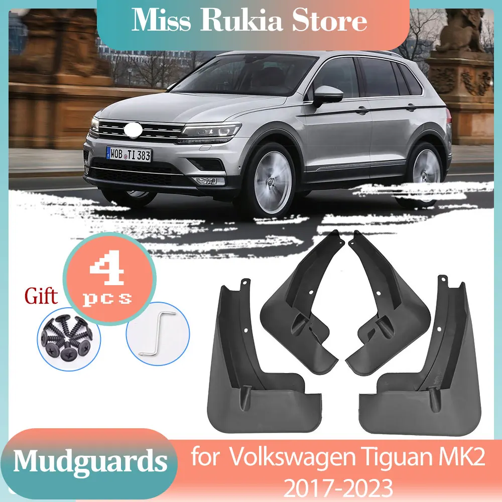 4x Car Mud Flaps for Volkswagen VW Tiguan MK2 AD BW R LINE  Allspace 2017~2023 Mudguards Splash Guards Fender Flare Accessories