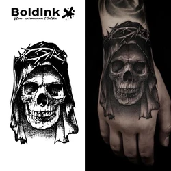 Halloween Skull Temporary Tattoo,Lasts To 15 Days New Technology Magic Waterproof Semi Permanent Sticker.