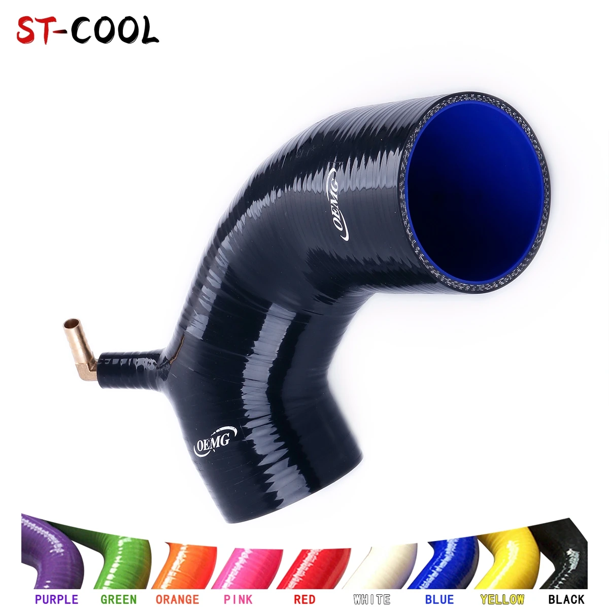 

For Alfa Romeo Quadrifoglio Giulietta Verde 1750 Turbo Benzina Air Intake Silicone Hose Tube Pipe 1Pc 10 Colors