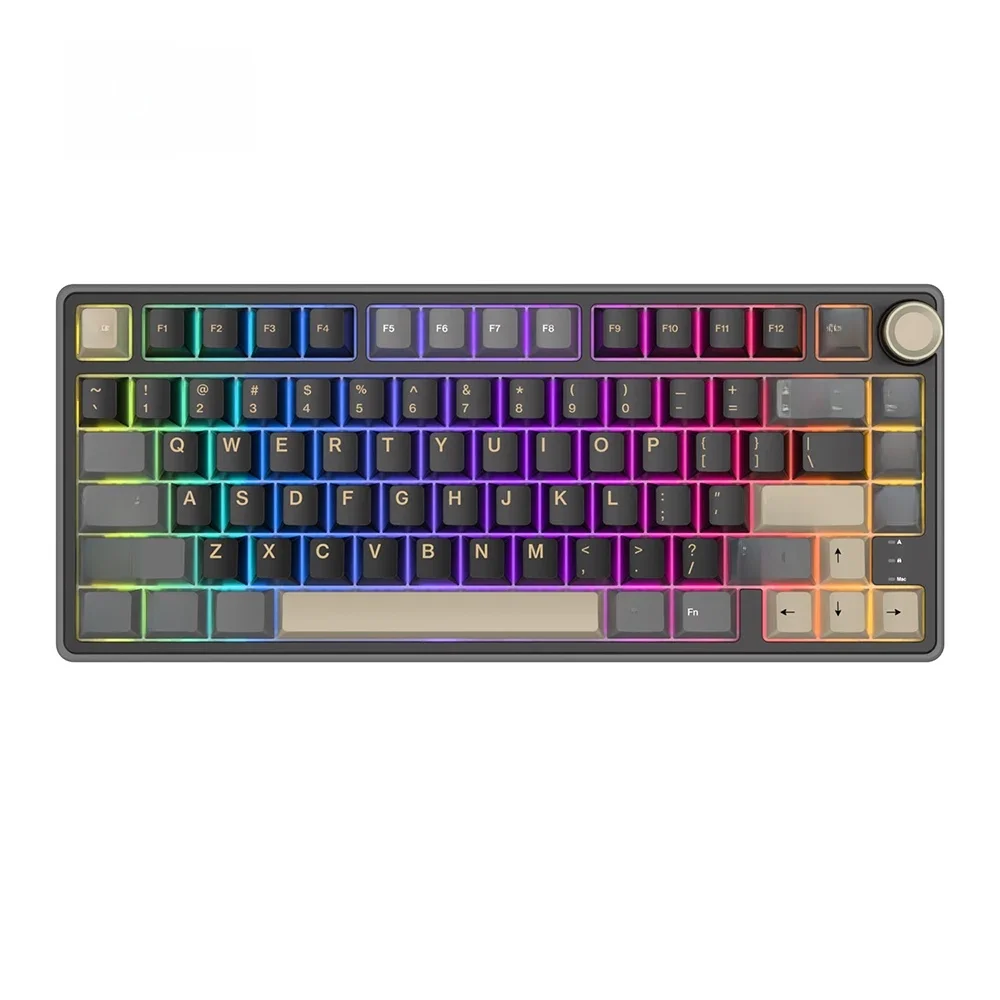 Royal Kludge RK R75 Przewodowa klawiatura do gier 80 klawiszy 80% uszczelka Podświetlana klawiatura mechaniczna RGB z możliwością wymiany podczas pracy z nasadkami MDA PBT — zdjęcie produktu 7