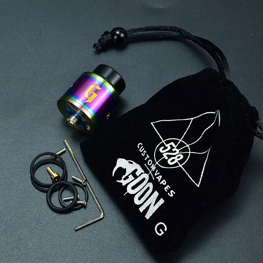 Goon 25 Rda Rebuildable Druipend 25Mm Rda Tank Druppelaar Tank Verstuiver Single Coils Dual Coils Rebuildable Tank Met Bf pin