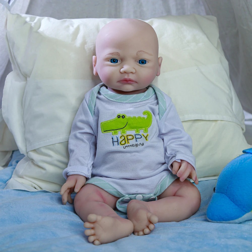 

COSDOLL CS001 45cm 2.6kg 100% Full Body Silicone Reborn Baby Doll Realistic Baby Toys with Clothes for Children Christmas Dolls