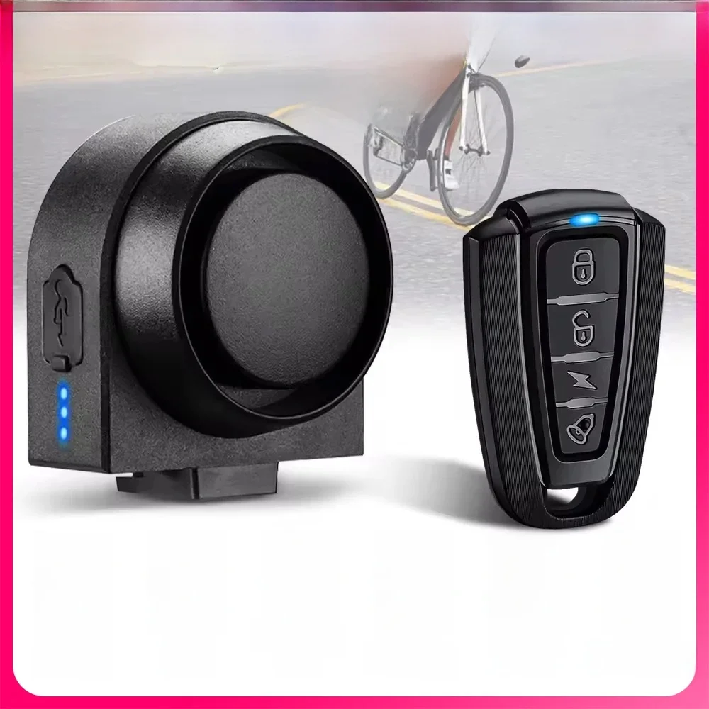 AliExpress UK Hollarm Anti-theft Bicycle Vibration Alarm Wireless Motorcycle Alarm USB Rechargeable Remote Control Security System Waterproof