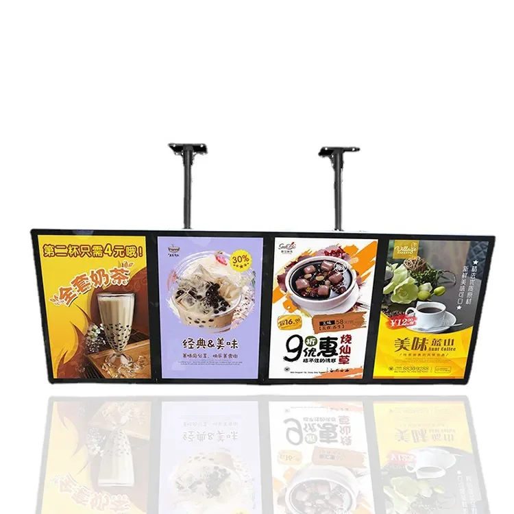 

LED Super Thin Light Box Coffee Shop Restaurant Menu Board Hanging Magnetic LED Menu Display Lightbox LED Advertising Board Sign