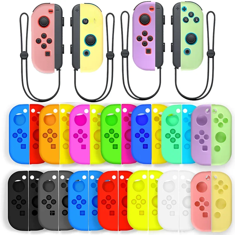 Pour Switch Joycon boîtier poignée coque en silicone pour Ns Switch contrôleur Protection pour Nintendo Switch Oled accessoires de remplacement