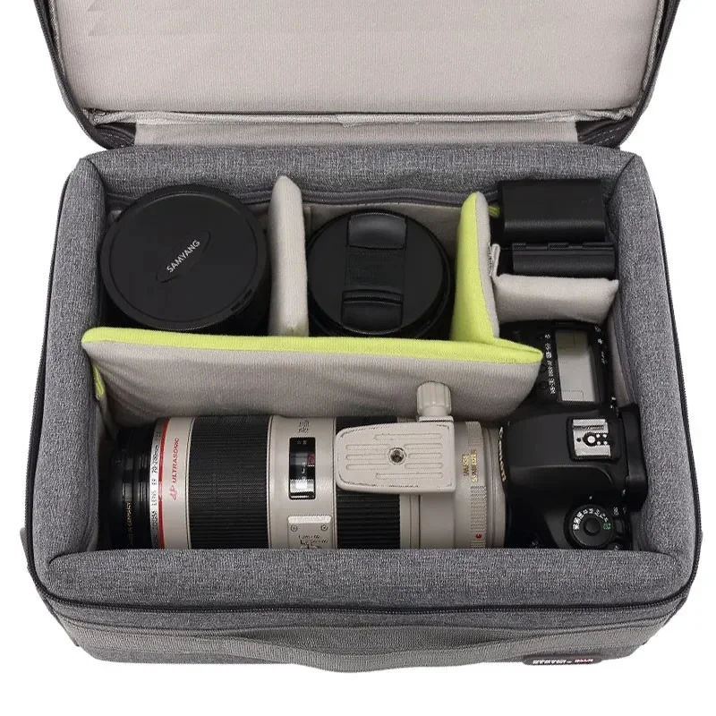 Bag For Photo Camera Armor Skeleton Load-Bearing Insert Case Compression Resistant Shockproof Photography Lens Accessories Bags