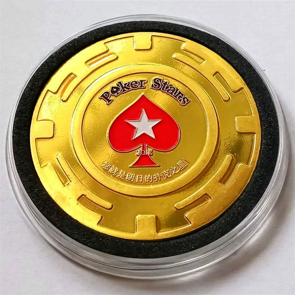 

Poker Protector Card Guard Poker Stars Hearts Design Metal Casino Token Coin