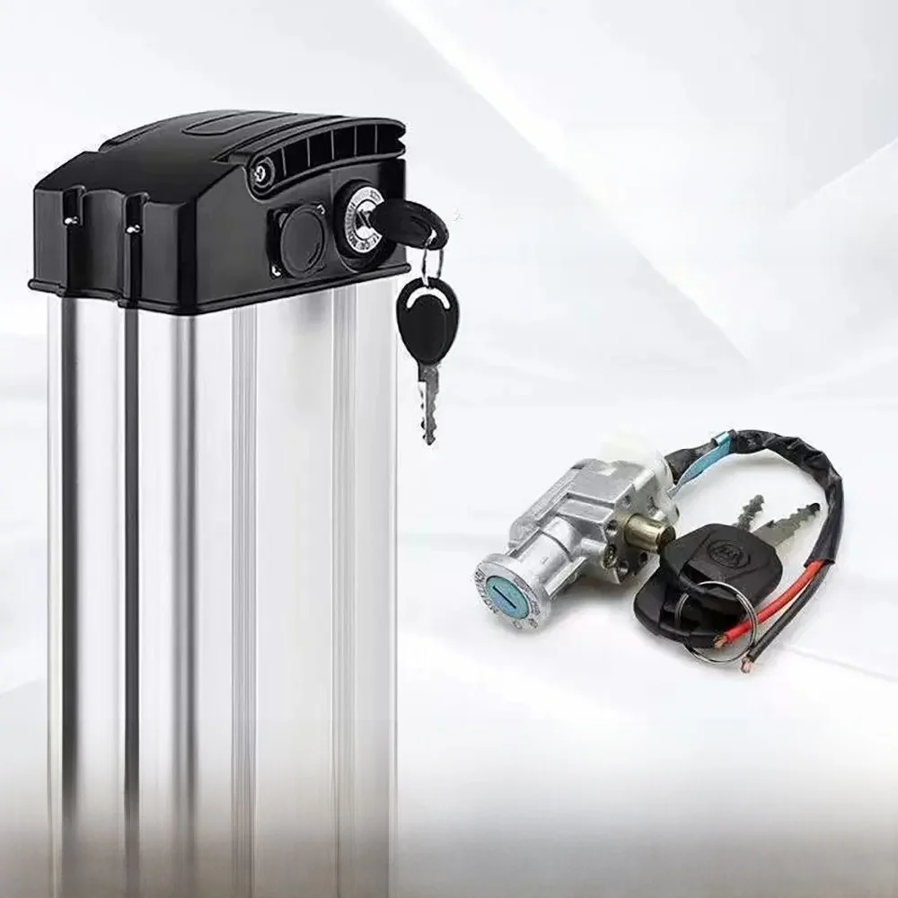 AliExpress NONE E-Bike Battery Lock With 2 Keys Electric Bicycle Charger Power Switch Universal Scooter Motorcycle Accessories High Performance