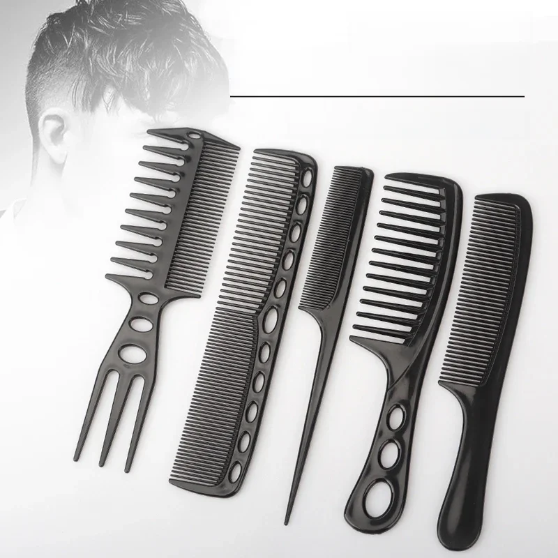 6 pièces nouveau style coiffure hommes femmes Salon de beauté cheveux coiffure brosse noire peignes brosse à cheveux