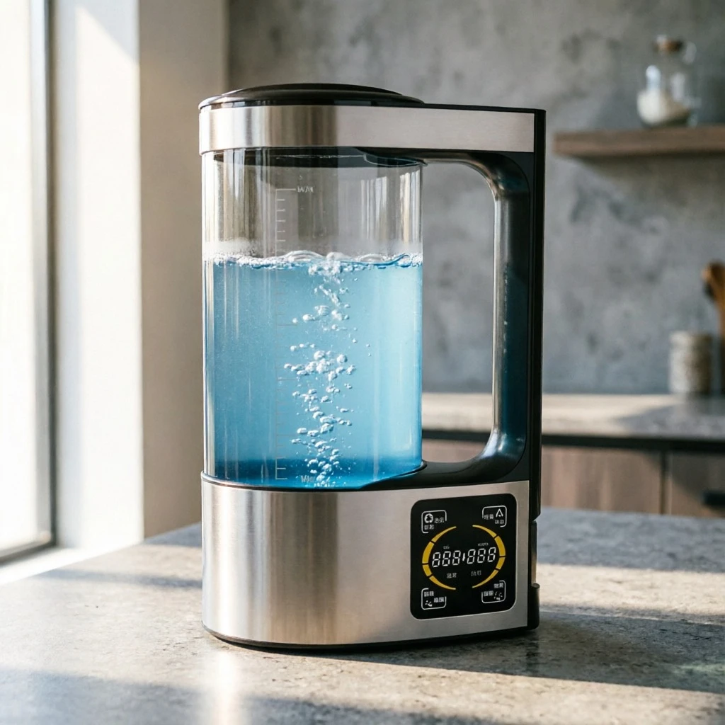 Smart Hydrogen Water Bottle, Negative Ion Electrolysis Cup for Alkaline Ionized Water, Portable Home Use Hydrogen Rich Maker Generator