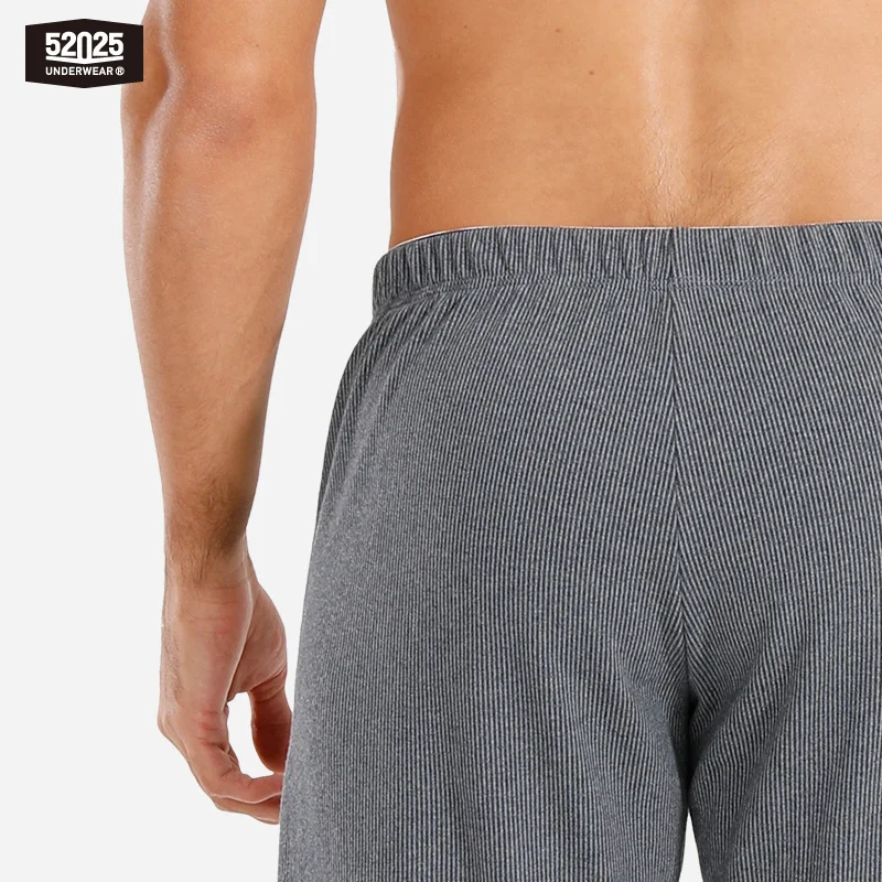 52025 Biologische Katoenen Shorts Vrijetijdslounge Broek Home Shorts Strepen Katoenen Pyjama Broek Voor Thuis Short Heren Pyjama Shorts