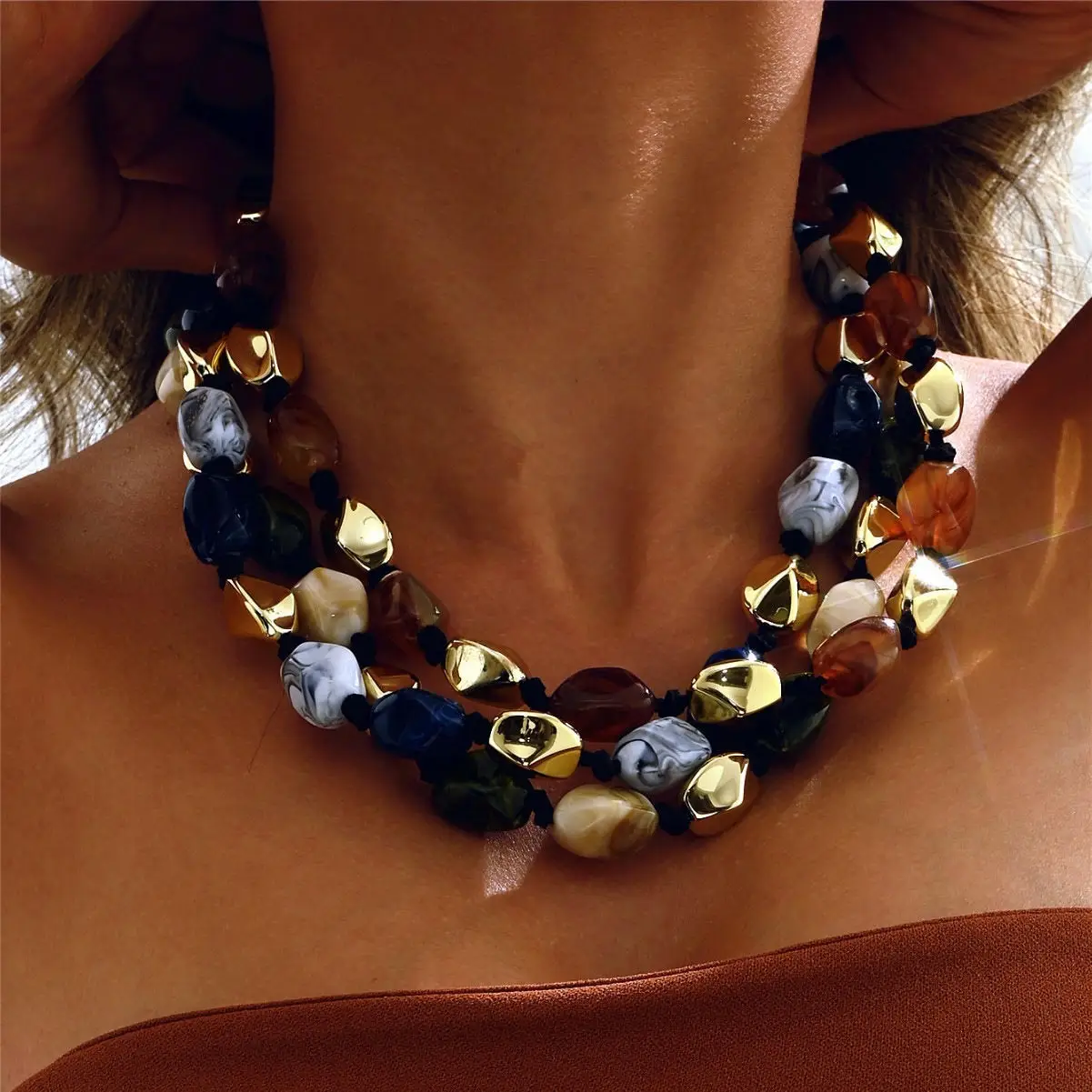 

Aurora Luxe Gemstone Statement Necklace