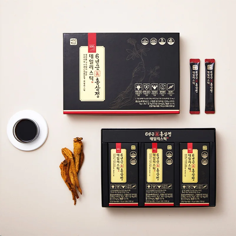 Jinxenoside 15mg 6 years Jinjin Red Samgong Daily Stick Stick 10g x30 pmore (300g) 1 box 1 month Pink Ginseng stick gift shopping bag [origin: Korea]