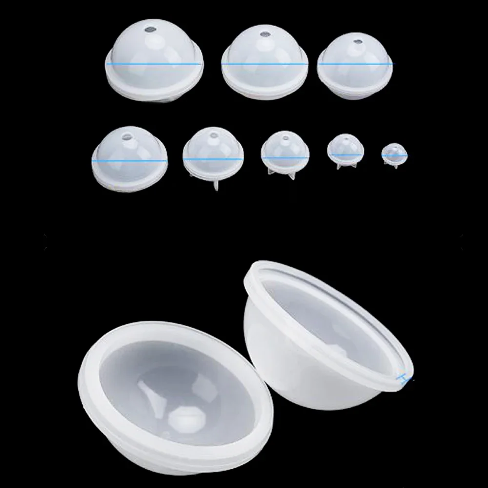 2-10CM 3D Kula Kula Silikonowa Forma Okrągła Przezroczysta Forma do Żywicy UV Żywica Epoksydowa Artykuły Rzemieślnicze Żywica Epoksydowa Miękka Forma — zdjęcie 2