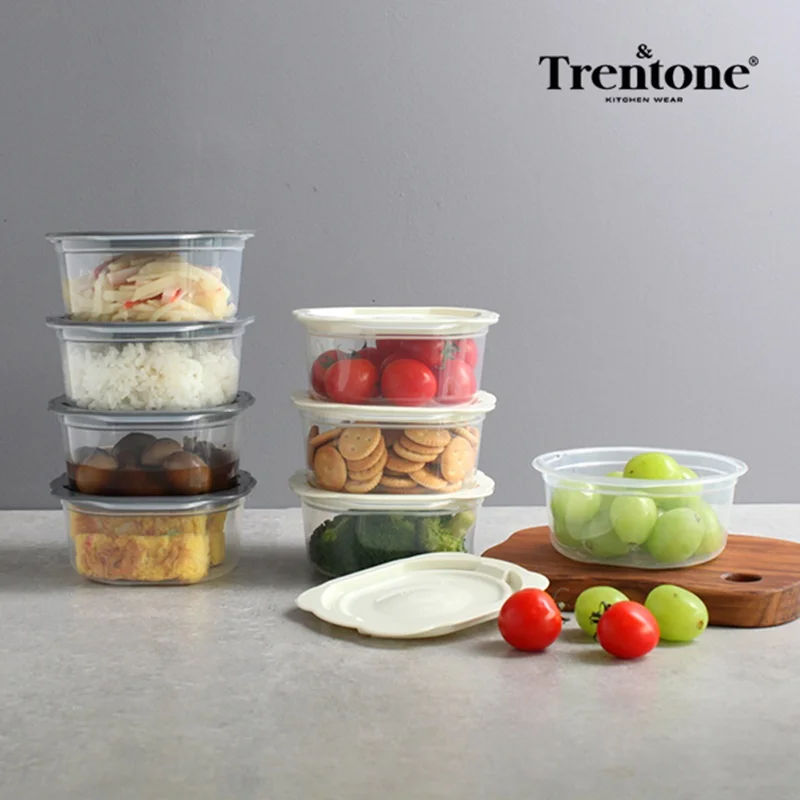 Trenton Airtight Container Set 2, 8 Types, 16 Pieces - Refrigerator Organization, Food Storage, Side Dish Container, Kimchi Container, Lunch Box, Microwave Safe