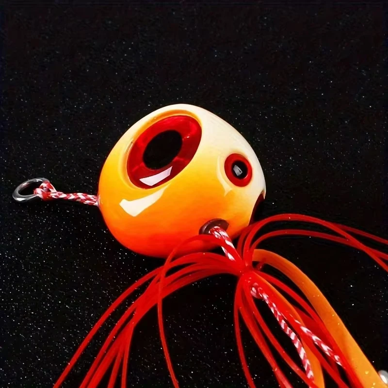 1 قطعة طعم تهزهز للمياه المالحة 60 جرام 80 جرام رأس غرق الرصاص مع تنورة مطاطية-طعم القفز المعدني الثقيل لصيد الأسماك في بحر المحيط #6