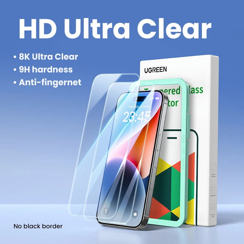 UGREEN Защитная пленка для iPhone 12-17 Pro Max, закаленное стекло, 2 шт. — фото товара