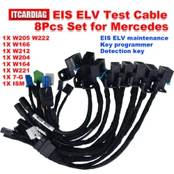 For Mercedes 8PCS EIS ELV Test Cables Set Works With VVDI MB BGA CGDI Prog M-B Detection Key Best Wire Maintenance Line Locks