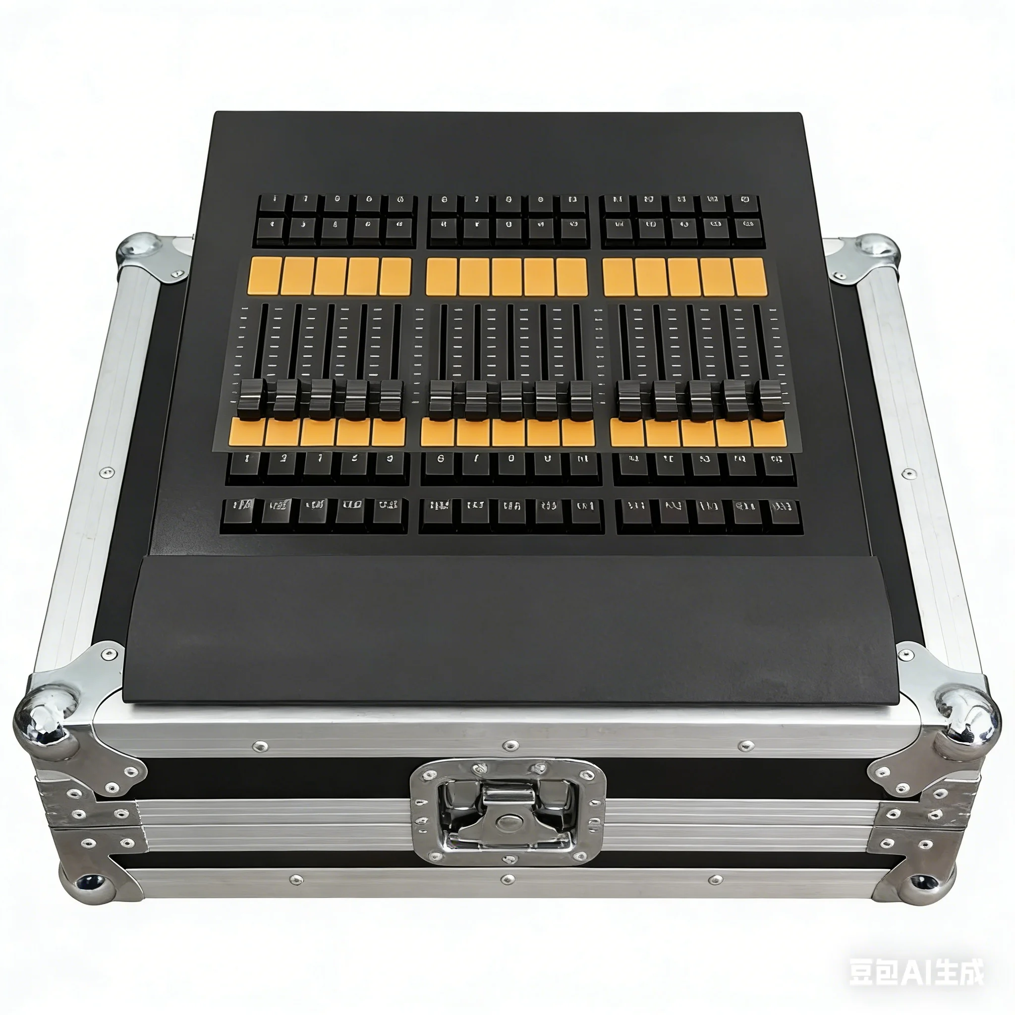 Zwarte Paard Fader Wing DMX Stageverlichtingscontroller Professionele Lichtconsole Complete Flightcase voor Theater Concert Evenement