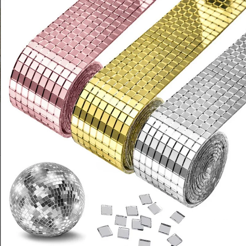 Selbstklebende echte handwerkliche Mini-Quadratspiegel, Mosaikfliesen, Aufkleber für Badezimmer,