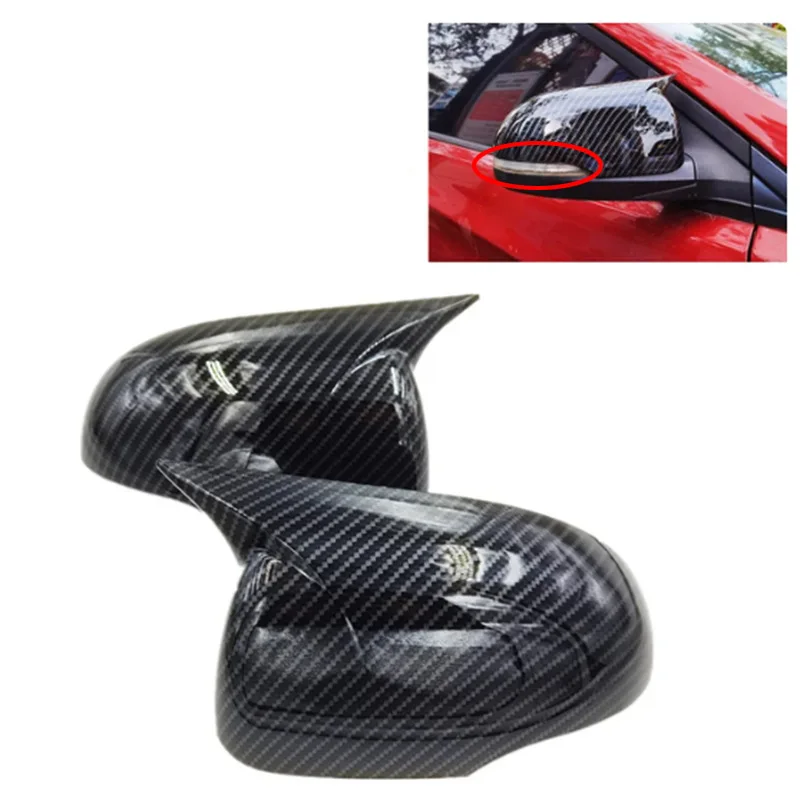 Carbon Fiber Exterior Side Car Rearview Mirror Cover Trim Accessories for Hyundai i20 PB MK1 2008 2009 2010 2011 2012 2013 2014