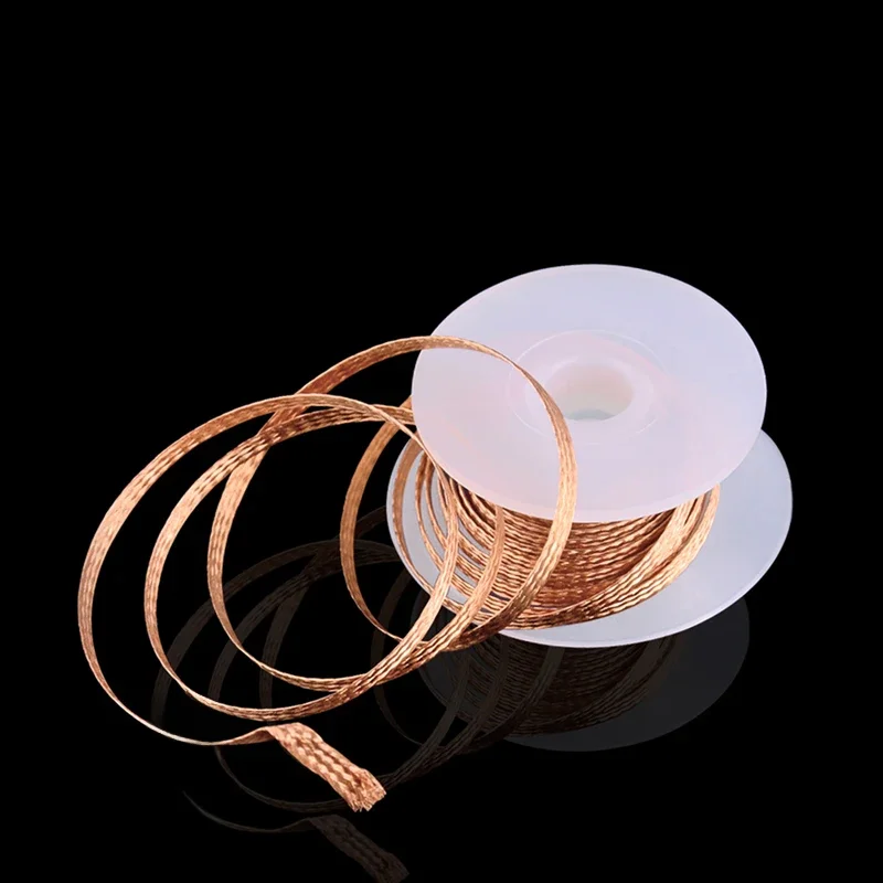 1.5mm 2mm 2.5mm 3mm 3.5mm largeur 1.5M longueur tresse à dessouder soudage dissolvant de soudure mèche fil plomb cordon Flux BGA outil de réparation