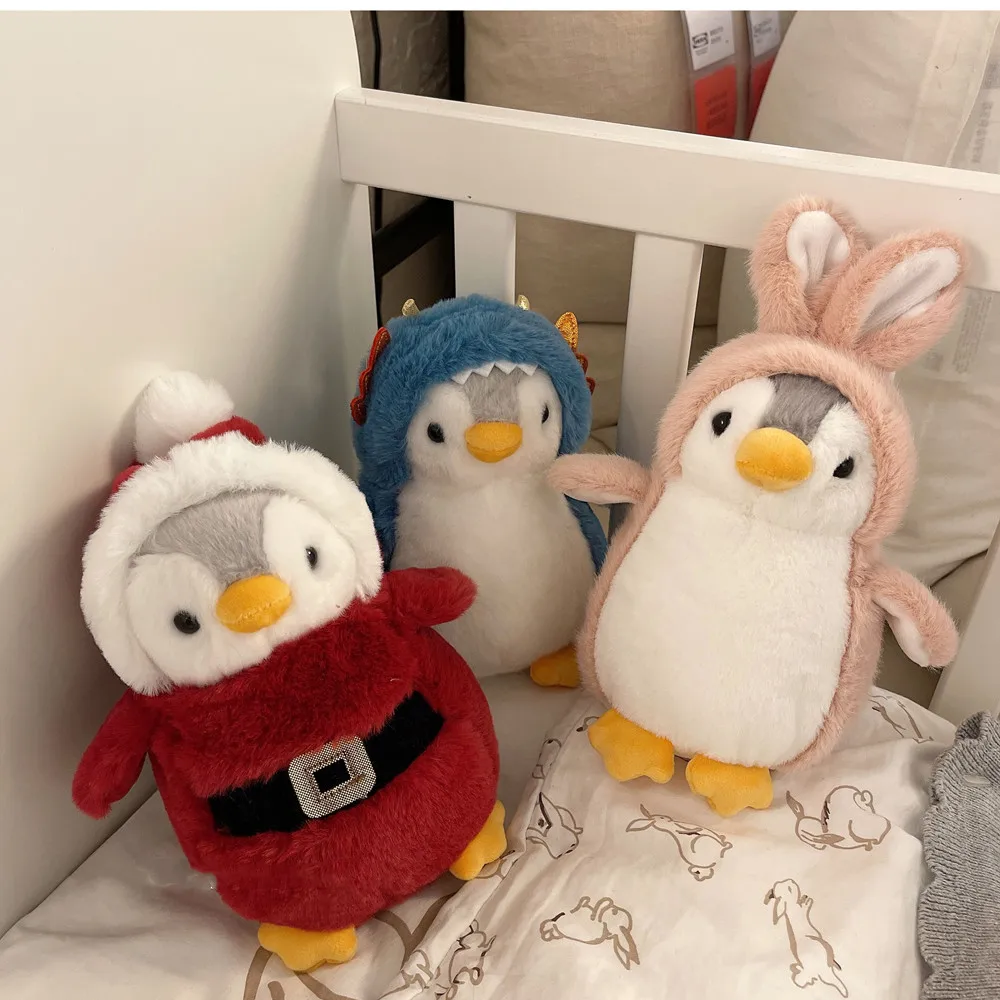 

Penguin Plush Toys Soft Stuffed Kawaii Penguin with Unicorn /Dinosaur/Rabbit CostumeToy Kawaii Soft toy Christmas Gift For Girl