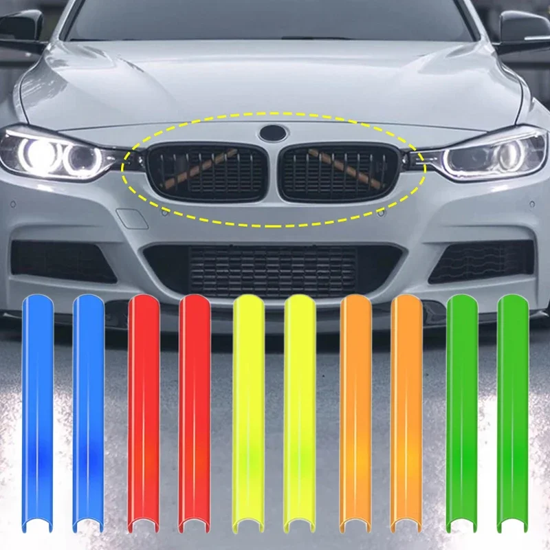Une paire de bandes de garniture de calandre de voiture, pour BMW F30 F31 F32 F33 F34 F36 F20 F21 F22 F23 G29, accessoires de décoration de style Sport de voiture