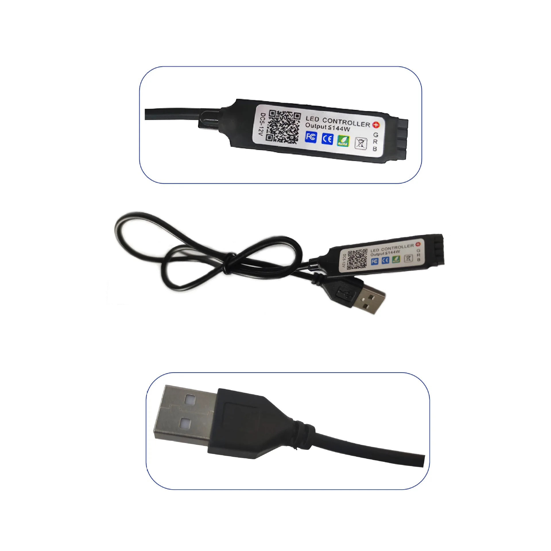 Mini 3/24Key BT USB RVB Télécommande Sans Fil LED Gradateur de Contrôleur de Mode Dynamique Bluetooth Pour Changeante Multicolore Rétro-Éclairage TV