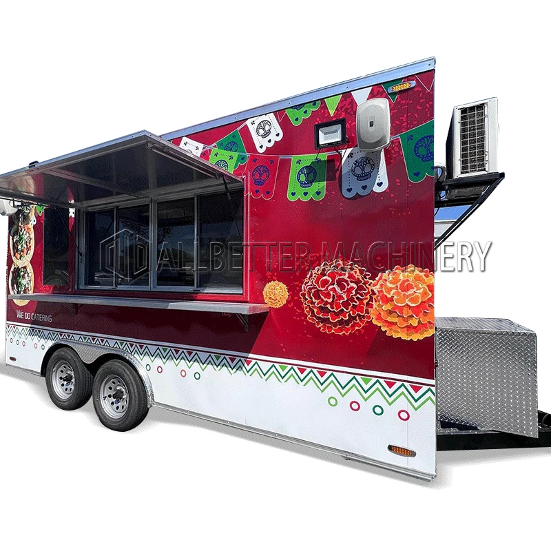 

Allbetter открытый мобильный ресторан прицеп для еды квадратная тележка для хот-догов мобильная кухня мороженое еда грузовики прицеп для продажи