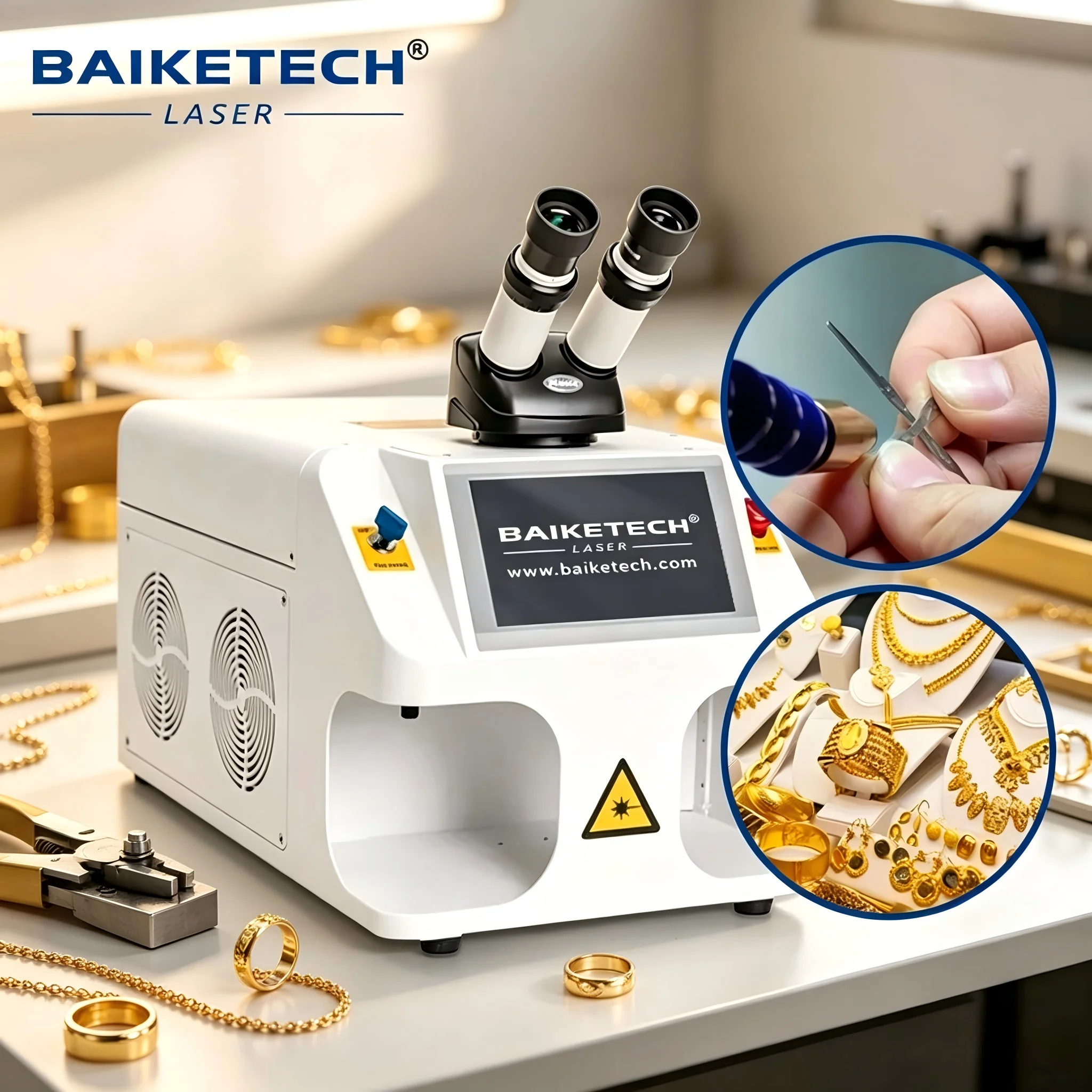 Rely on the TH-JW200B’s super stable laser beam for flawless, distortion-free welding on even the most complex jewelry designs.
