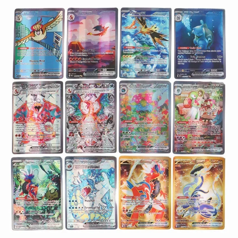 60/100 pièces cartes Pokemon tout nouveau EX obsidienne flammes Booster boîte comprend Charizard cartes Pokemon Version anglaise