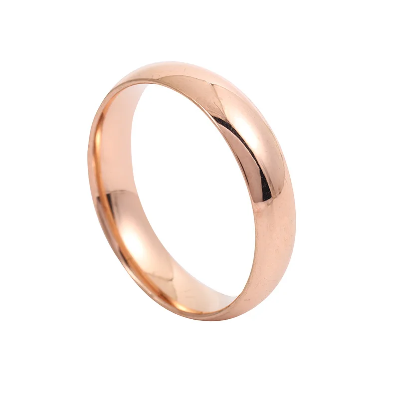 Einfache 6mm Titan Ring Frauen Männer Verhindern Allergie Hochglanzpoliert Hochzeit Ringe Edelstahl Paar Finger Schmuck Geschenke