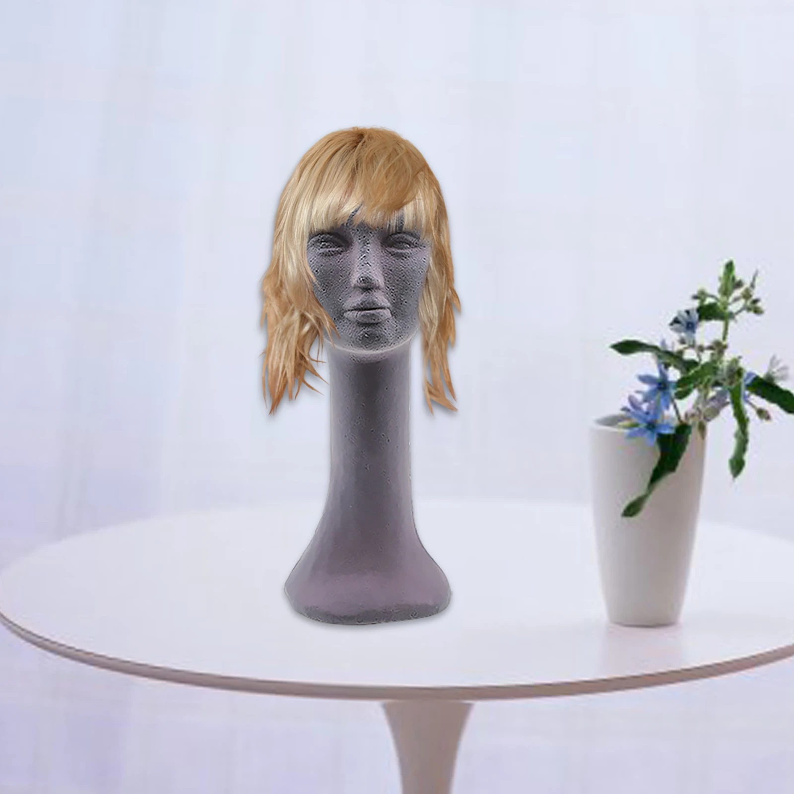 女性用ロングネックウィッグ,フォームヘッドディスプレイ,ハイモデリング帽子モデル,軽量ヘッドスカーフ,写真アクセサリー,DIY