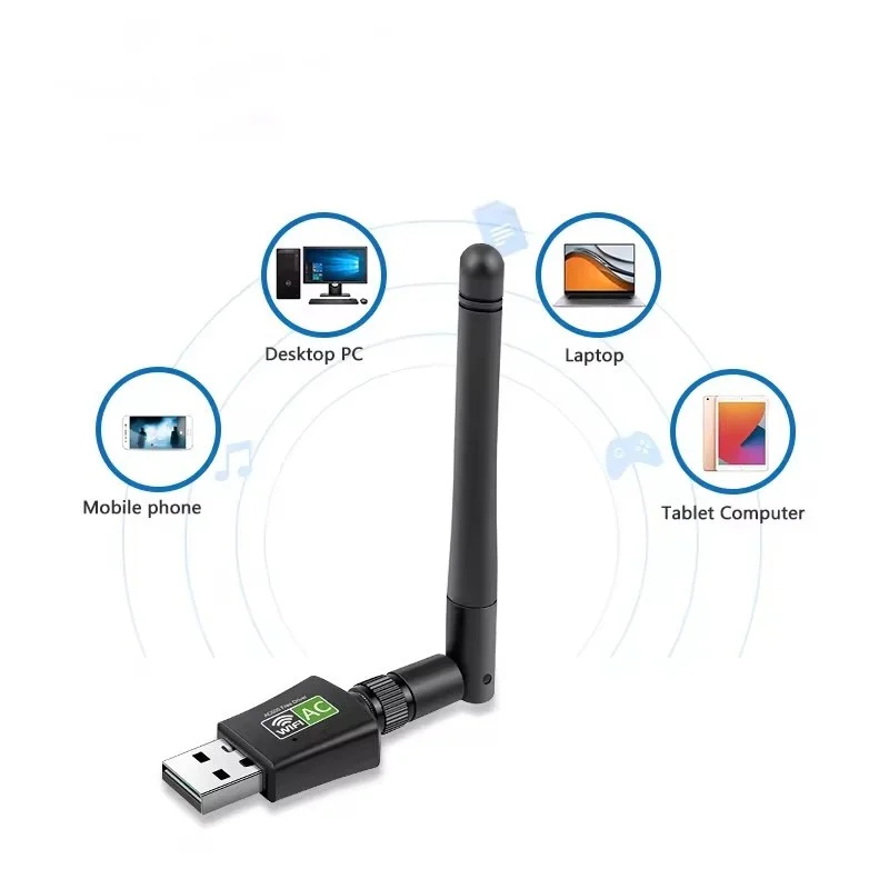 محول واي فاي USB 2.0 ثنائي النطاق 600 ميجا بت في الثانية 2.4 جيجا 5.8 جيجا كوب KP-AW161 #6