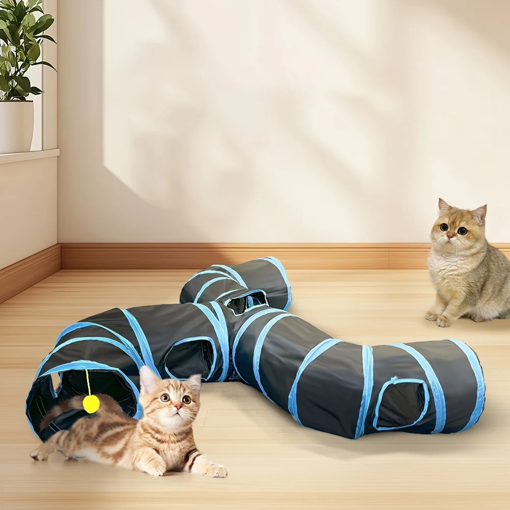 Three-Way Cat Tunnel Toy 5