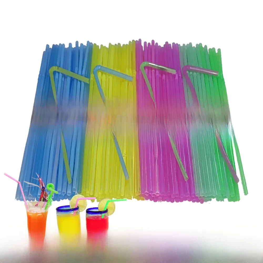 50-1000 Stuks Rietjes Kleurrijke Rietjes Flexibele Trouwbar Feestartikelen Rietjes Keuken Best Verkopende Groothandel - afbeelding 2