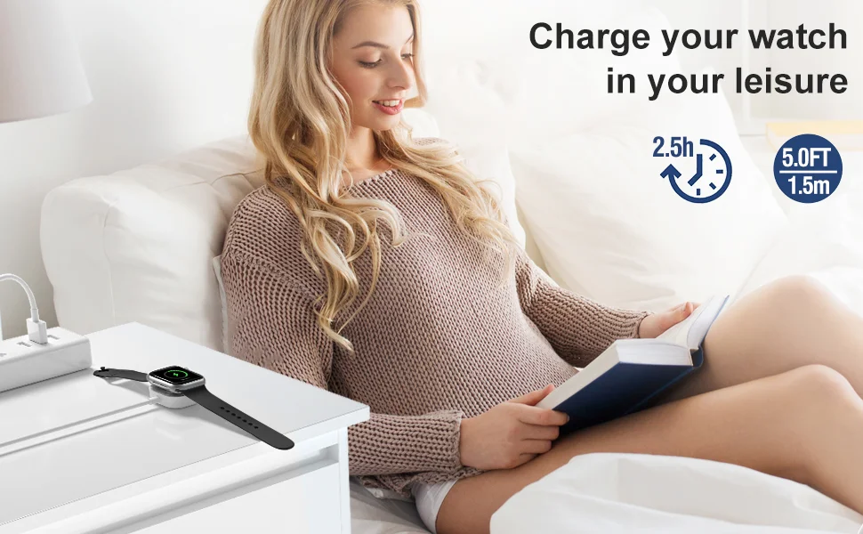 Magnetisches kabelloses Ladegerät für Apple Watch USB Typ-C Ladekabel für Apple Watch 11 10 9 8 7 6 5 4 3 2 1 Ultra iWatch Ladegerät – Detail 6