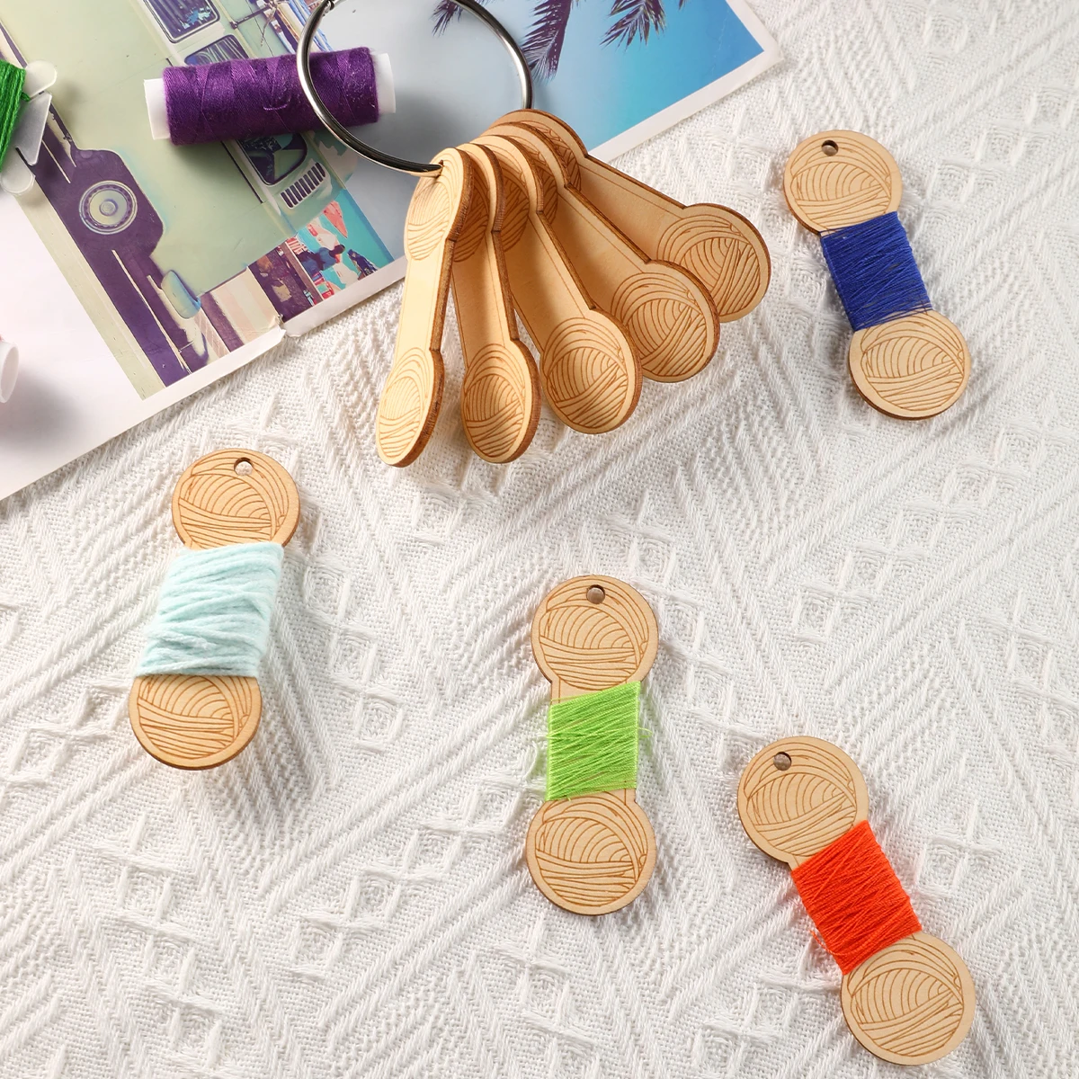 New-Style Embroidery Thread Stand, Braided Rope Accessory Set, Yarn Ball Winding Board, Yarn DIY Knitting Thread Take-Up Board