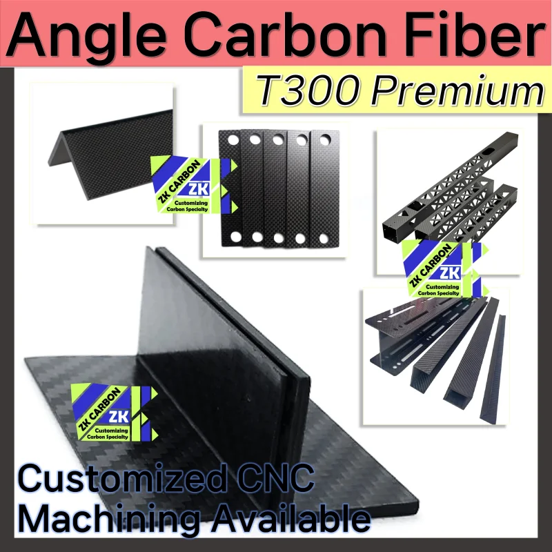 Carbon Fiber Angle Beam for Composite Tubular Structure Reinforcement Industrial 500mm 2pcs Thickness 1.0-5.0mm OD 10-100mm